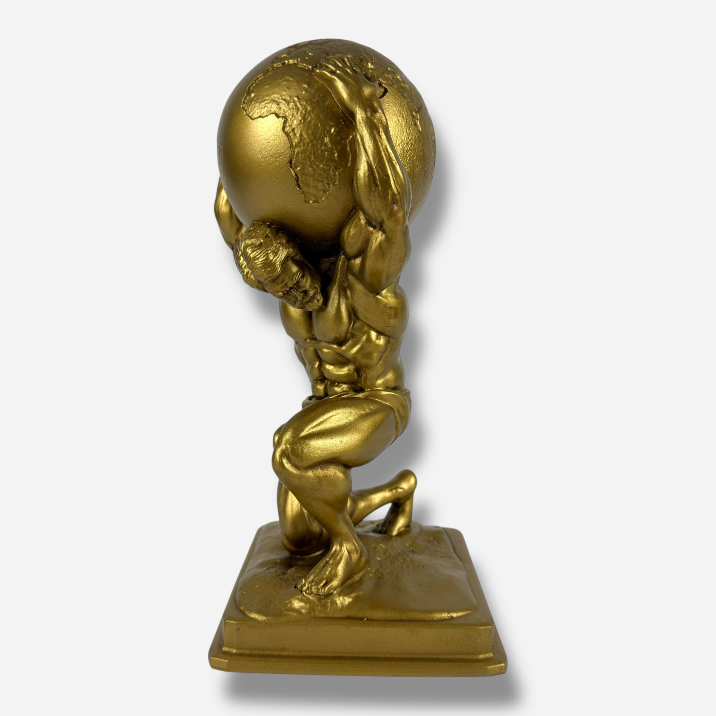 Atlas Holding Globe Sculpture
