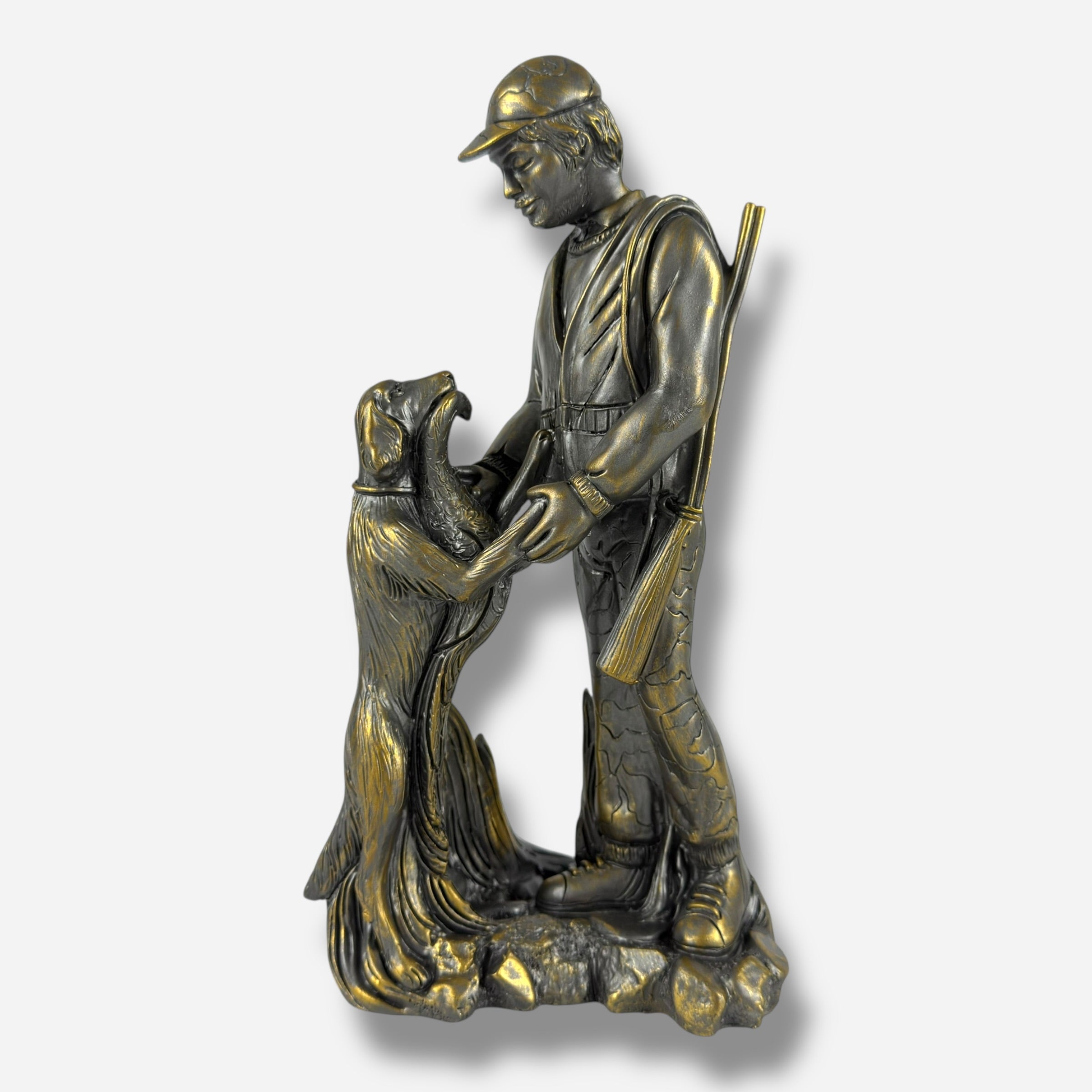 Hunter and Hound Sculpture