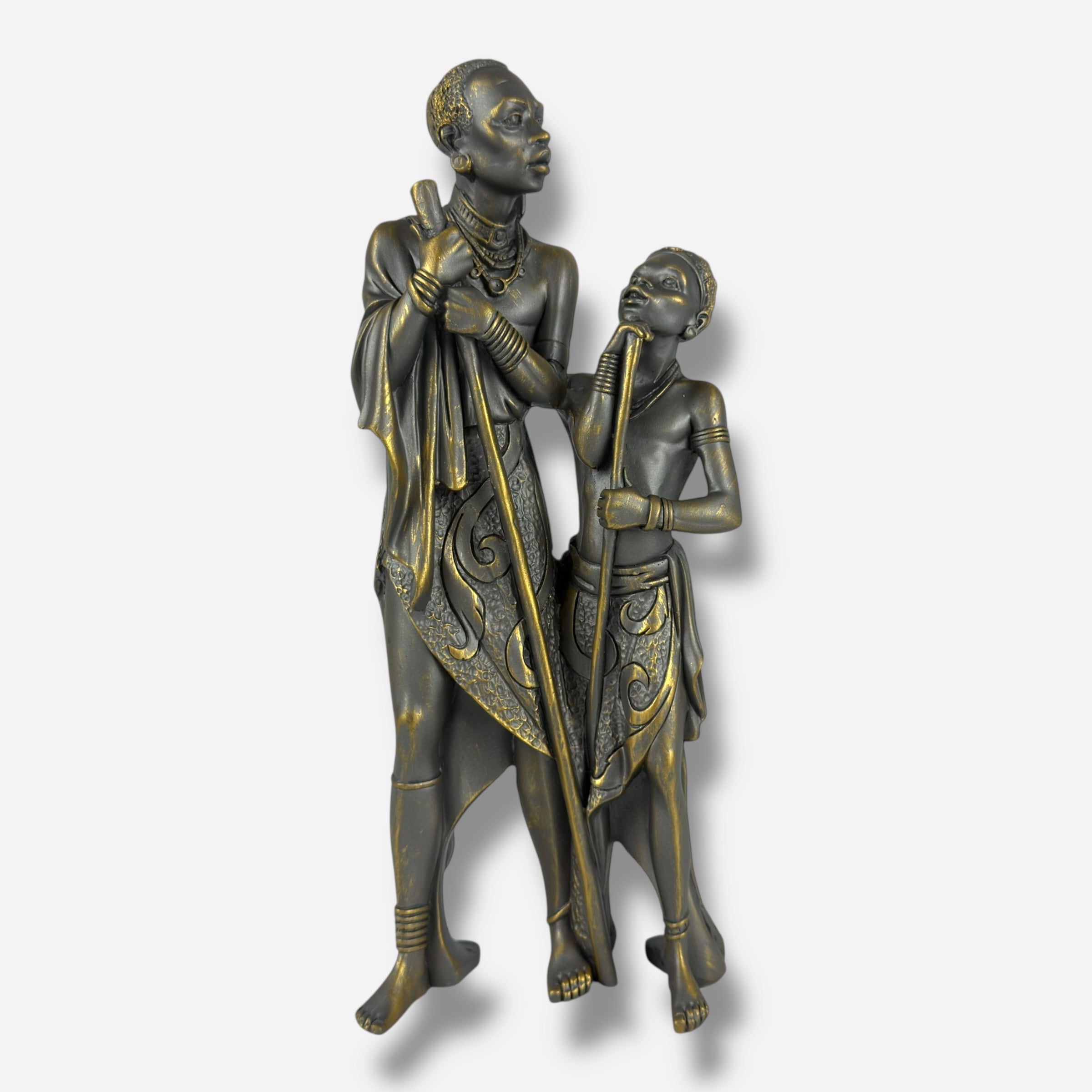 African Tribal Warriors Sculpture