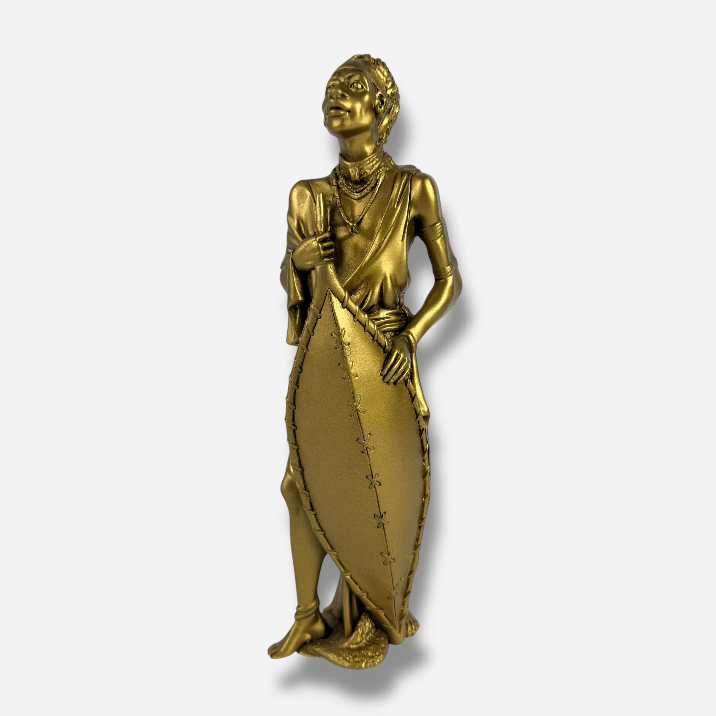 Angola African Warrior Sculpture