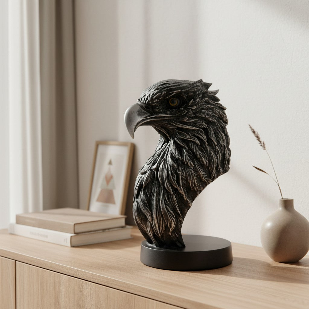 Bald Eagle Head Bust Statue