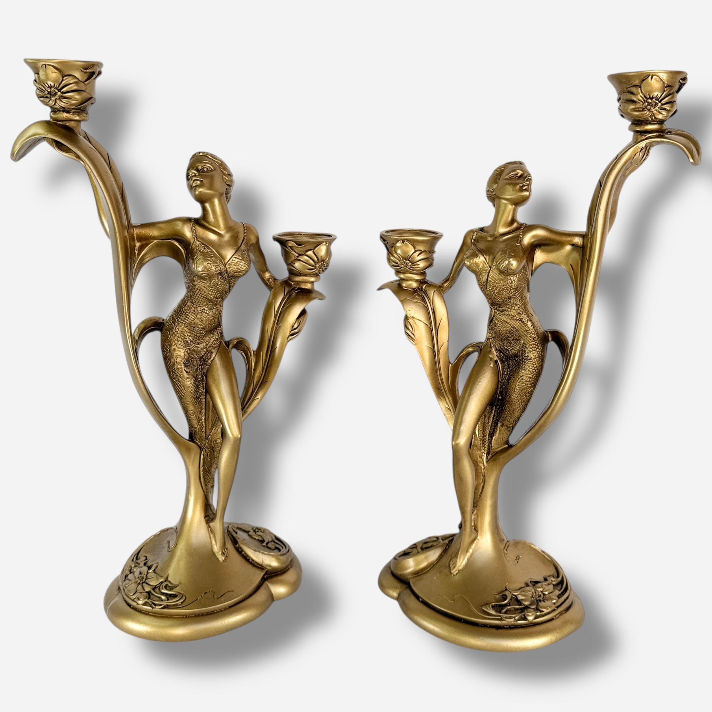 Elegant Dancing Lady Candelabra Set of 2