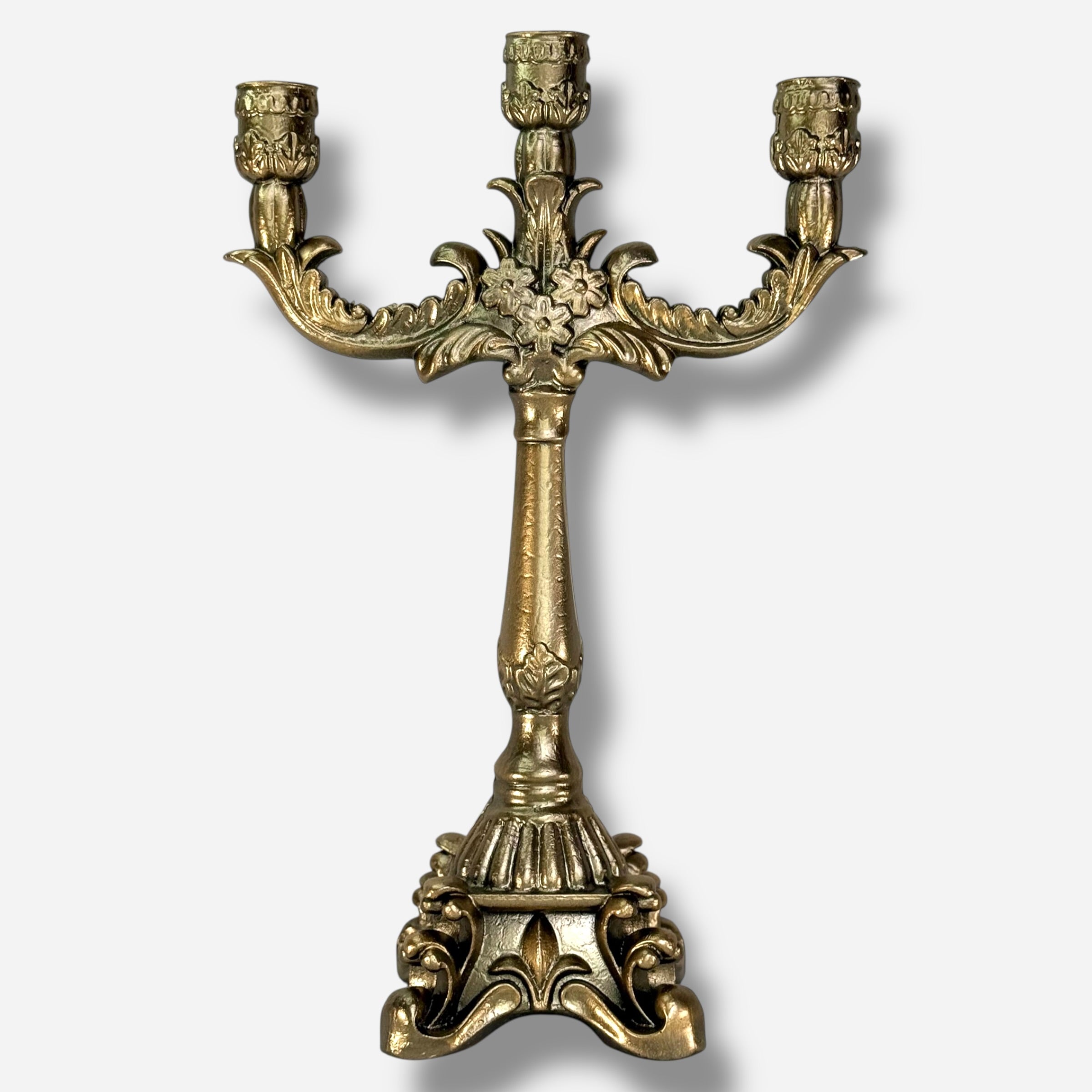 Antique Style 3 Arm Candle Holder
