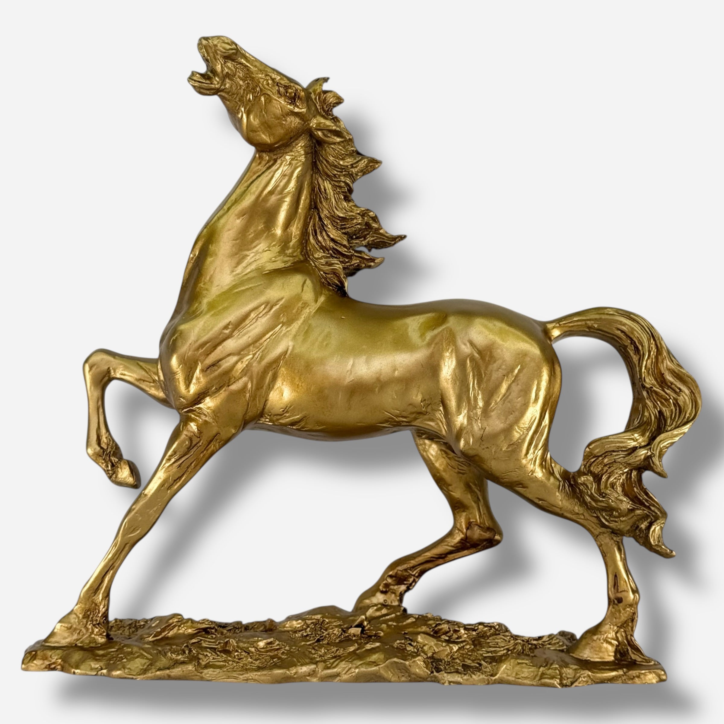 Elegant Prancing Horse Sculpture