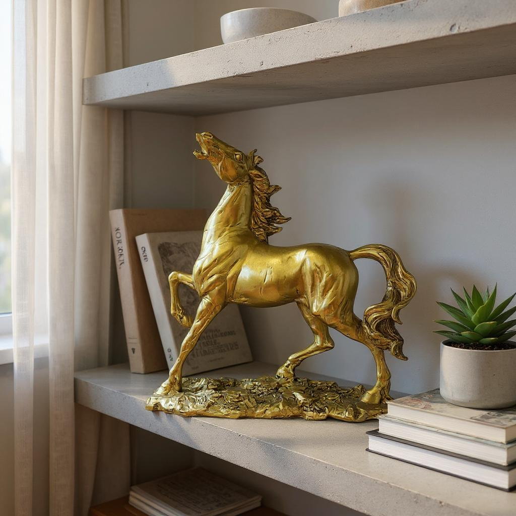 Elegant Prancing Horse Sculpture