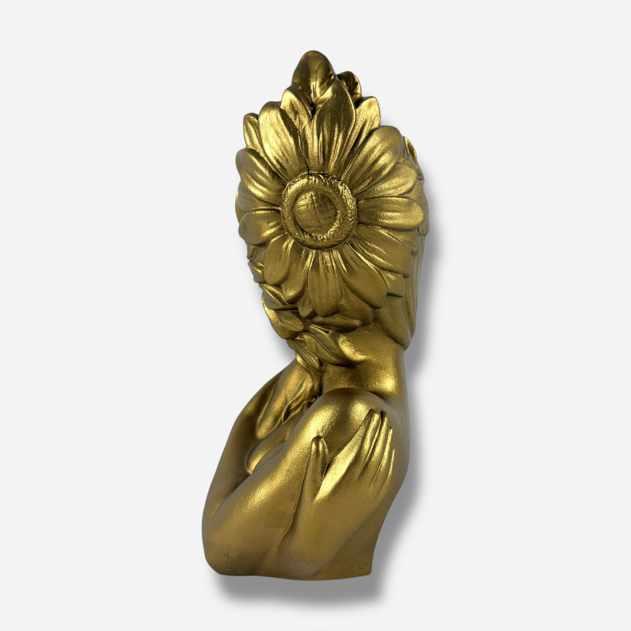 Sunflower Head Woman Vase
