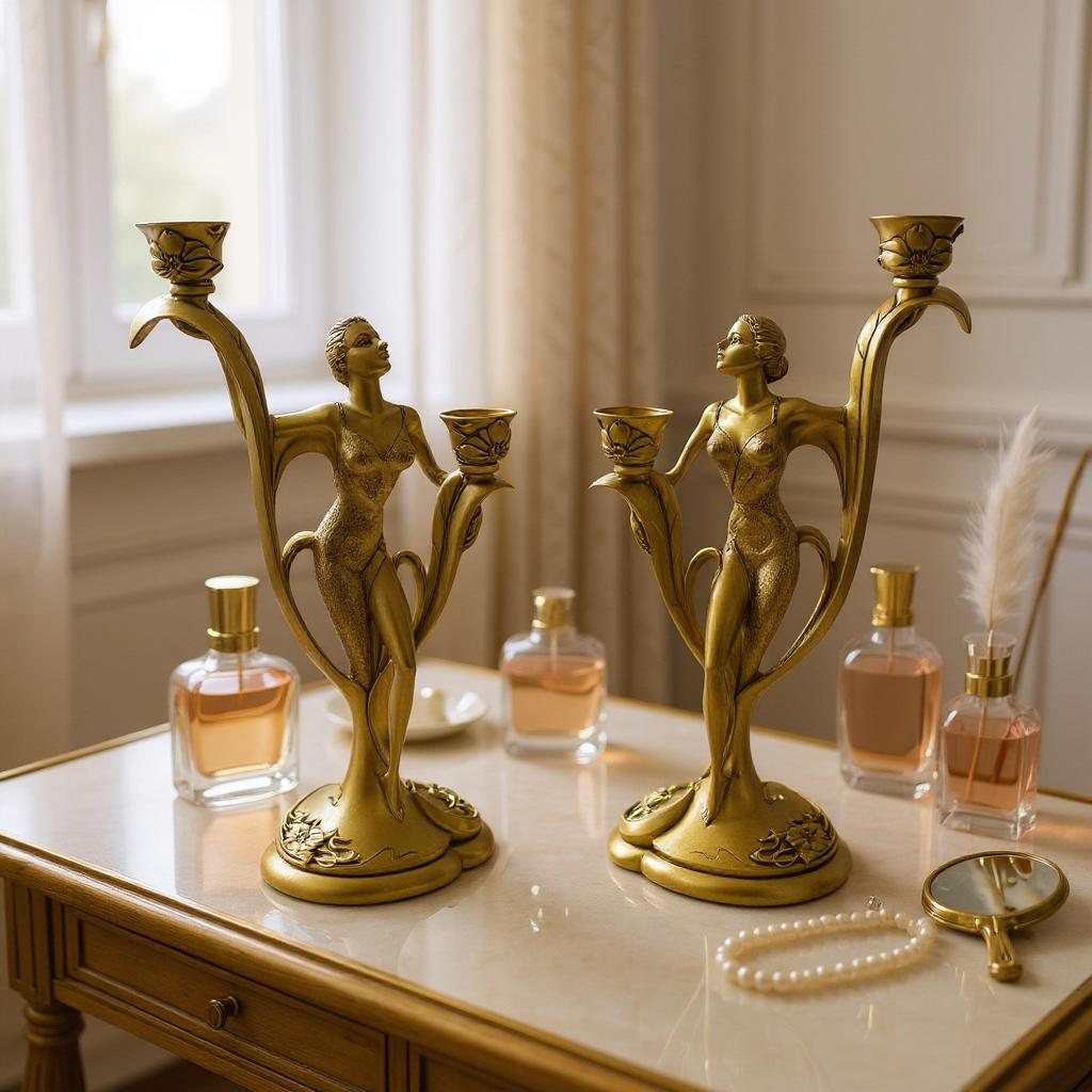 Elegant Dancing Lady Candelabra Set of 2