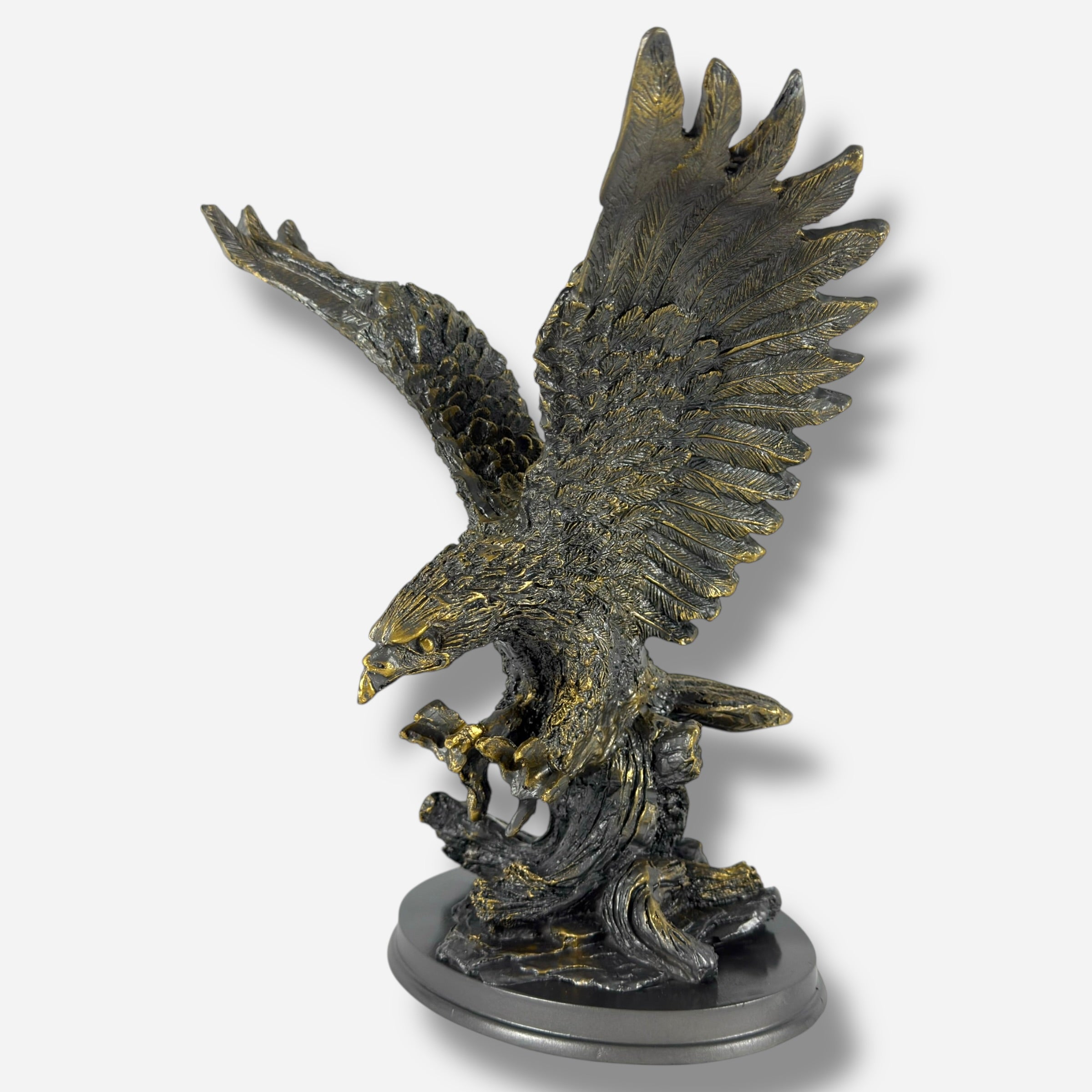Large Eagle Sculpture with Spread Wings