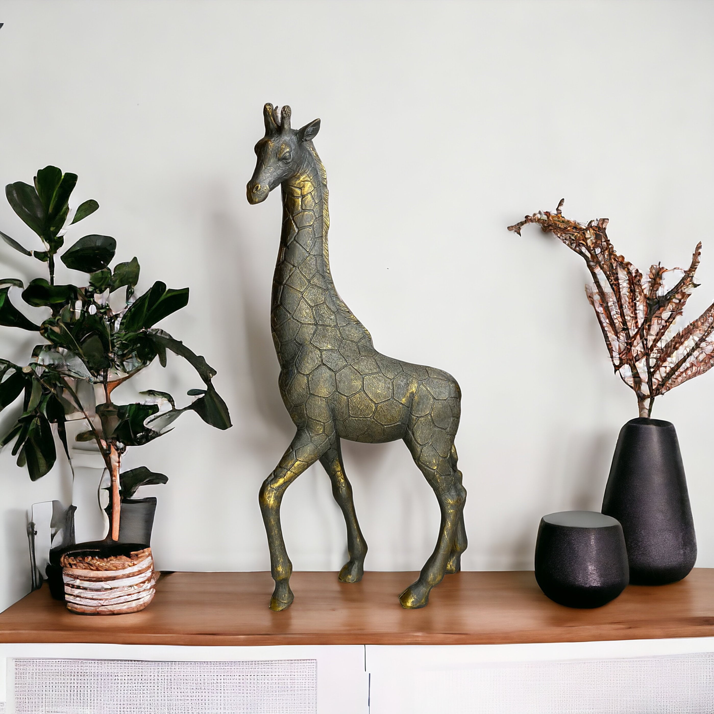 Realistic African Giraffe Sculpture
