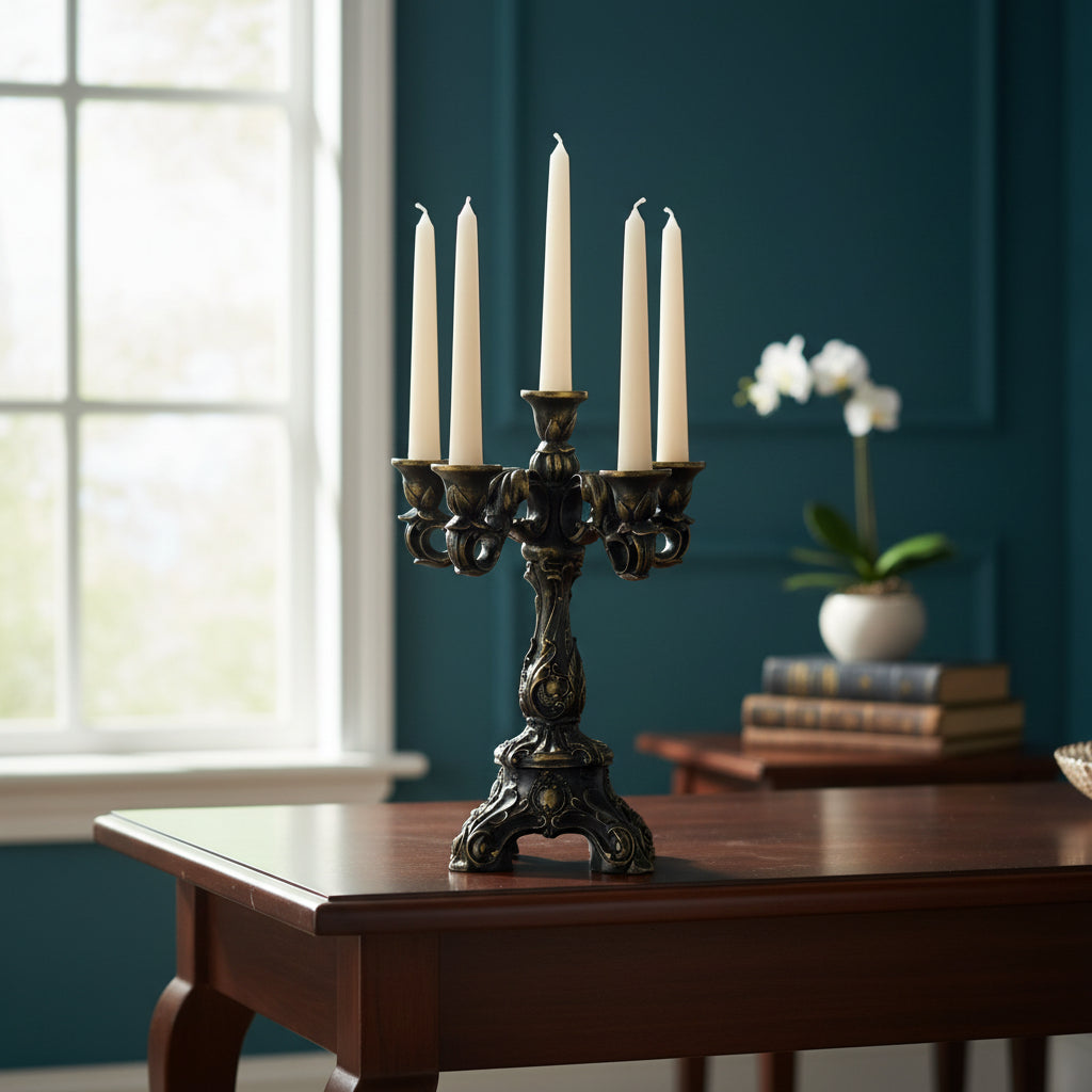 Baroque Style 5 Arm Candelabra